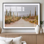 Desert Cactus Wall Art | Framed Southwestern Canvas Artwork