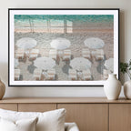Calm Beach Wall Art | Framed Turquoise Water Canvas Artwork