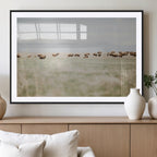 Bison Herd Wall Art Canvas Print, Framed Western Ranch Nature Scene