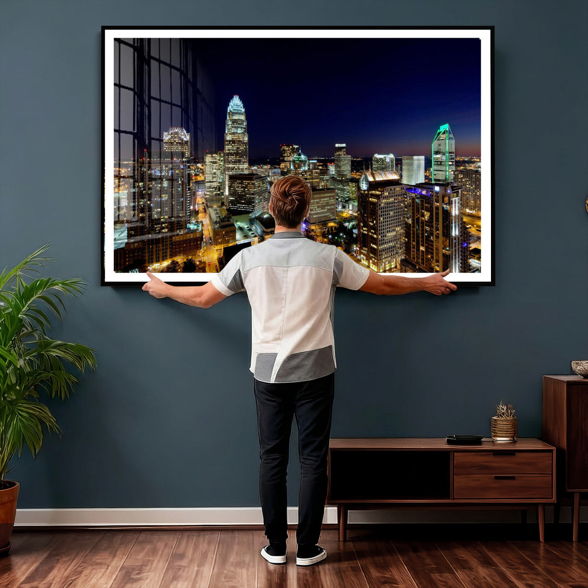 Atlanta Skyline Wall Art Canvas Print | Modern Cityscape