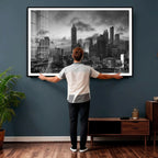 Atlanta Skyline Wall Art Canvas Print, Atlanta Downtown Night Cityscape