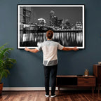 Austin Skyline Wall Art Canvas Print, Austin Downtown Night Cityscape
