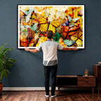 Butterfly Wall Art Canvas Print | Colorful Abstract Nature Artwork
