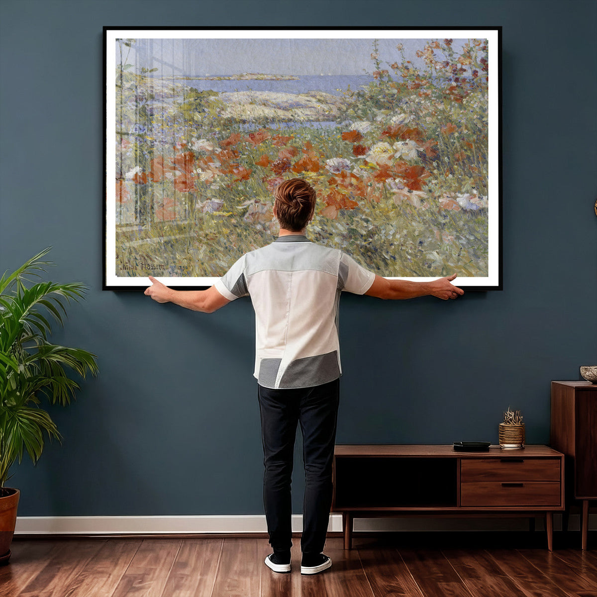 Childe Hassam Celia Thaxter Garden Canvas | 1890 American Impressionist Print