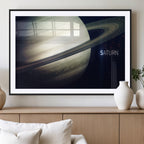 Framed Saturn Wall Art Canvas Print