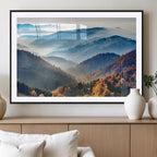 Misty Mountain Sunrise Triptych Canvas Print | Autumn Landscape Wall Art