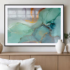 Colorful Marble Fluid Effect Canvas Wall Art Print