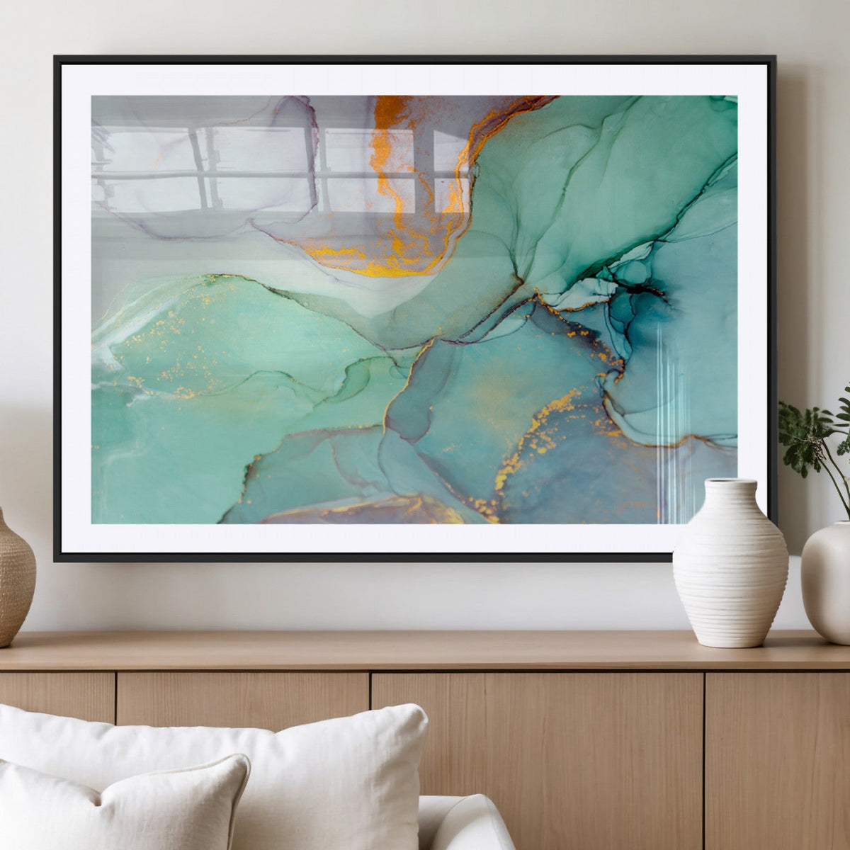 Colorful Marble Fluid Effect Canvas Wall Art Print