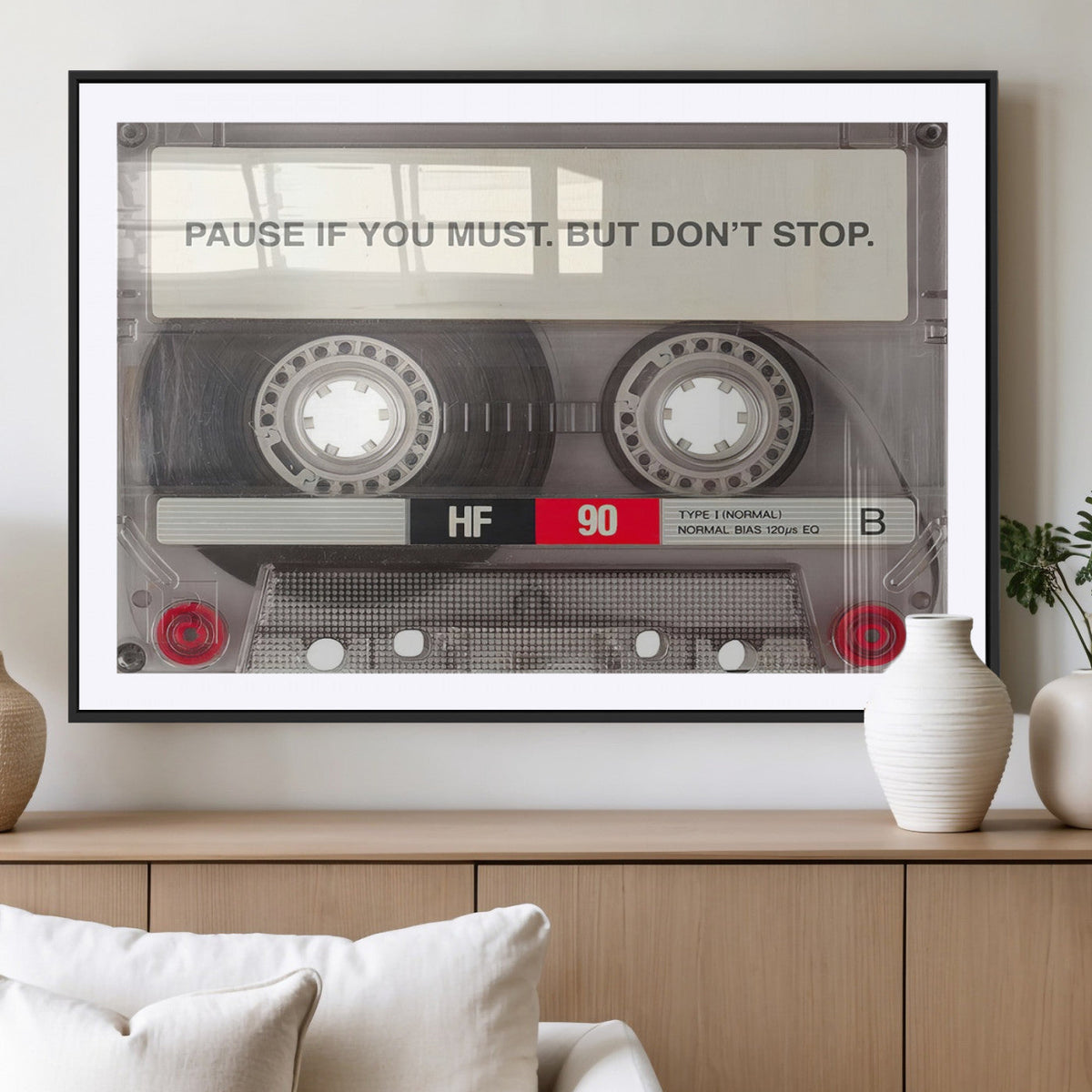 Music Cassette Iconic Wall Art Canvas Print