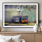 Banksy Life is Short Wall Art, Iconic Graffiti Street Art Canvas Print
