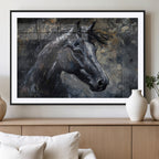 Large Abstract Horse Wall Art Canvas Print, Farmhouse Wall Art