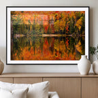 Forest Reflection Art | Autumn Forest Reflection Wall Art | Triptych Canvas Print