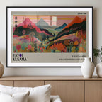 Yayoi 1986 Wall Art Print, Vibrant Wabi Sabi Japanese Abstract Design