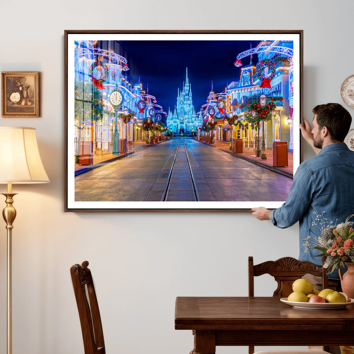 Disney Castle Wall Art | Large Magic Kingdom Canvas Artwork