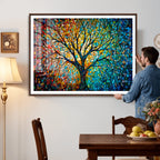 Yggdrasil Tree of Life Wall Art Print | Mosaic Style Canvas Wall Art