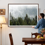 Misty Mountain Forest Wall Art Canvas Print