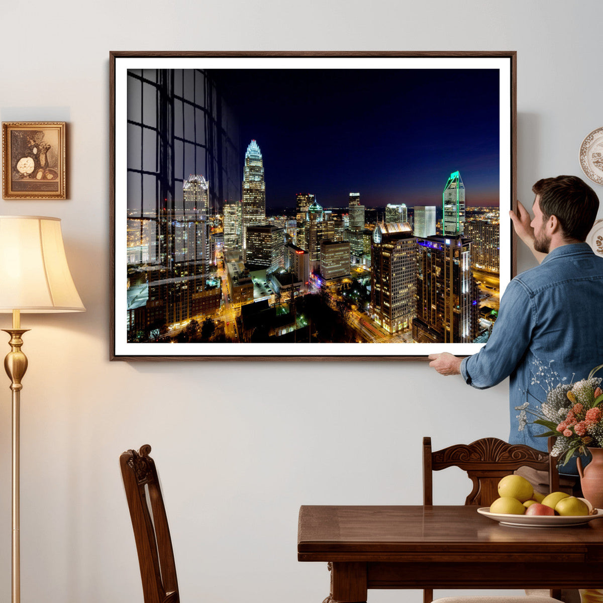 Atlanta Skyline Wall Art Canvas Print | Modern Cityscape