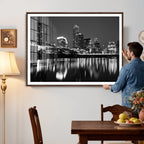 Austin Skyline Wall Art Canvas Print, Austin Downtown Night Cityscape