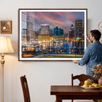 Baltimore Skyline Wall Art Canvas Print, Baltimore Downtown Night Cityscape