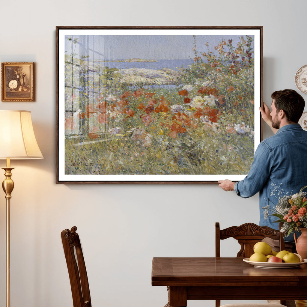Childe Hassam Celia Thaxter Garden Canvas | 1890 American Impressionist Print