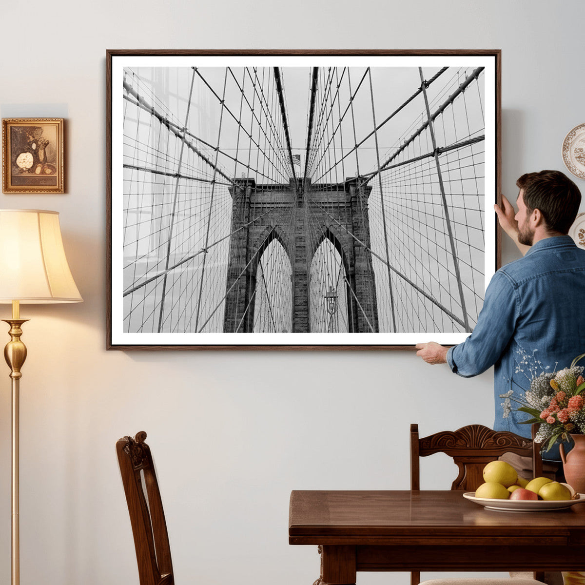 Large Brooklyn Bridge Wall Art Canvas Print
