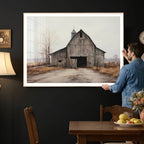 Farmhouse Rustic Barn Wall Art Canvas Print, Framed and Ready to Hang