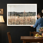 Rustic Field Landscape Wall Art Print, Giclee Canvas Wall Art