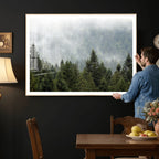 Misty Mountain Forest Wall Art Canvas Print