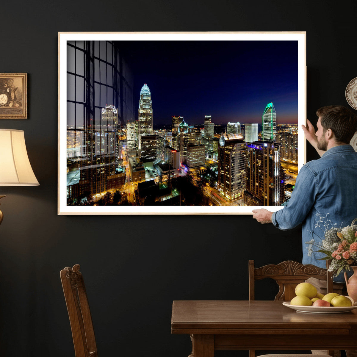 Atlanta Skyline Wall Art Canvas Print | Modern Cityscape