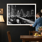 Austin Skyline Wall Art Canvas Print, Austin Downtown Night Cityscape