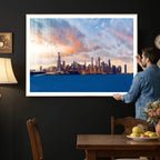 Chicago Wall Art Canvas Print - Chicago City Downtown Night Cityscape