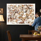 Farmhouse Bighorn Sheep Wall Art Canvas Print
