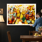 Butterfly Wall Art Canvas Print | Colorful Abstract Nature Artwork