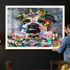 Graffiti Dog Wall Art Decor for Teen Bedroom | Abstract Graffiti Animal Canvas