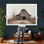 Farmhouse Rustic Barn Wall Art Canvas Print, Framed and Ready to Hang