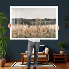 Rustic Field Landscape Wall Art Print, Giclee Canvas Wall Art