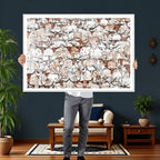 Abstract Longhorn Herd Wall Art Canvas Print