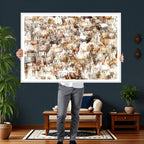 Farmhouse Bighorn Sheep Wall Art Canvas Print