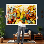 Butterfly Wall Art Canvas Print | Colorful Abstract Nature Artwork