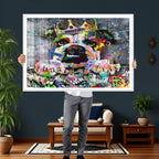 Graffiti Dog Wall Art Decor for Teen Bedroom | Abstract Graffiti Animal Canvas
