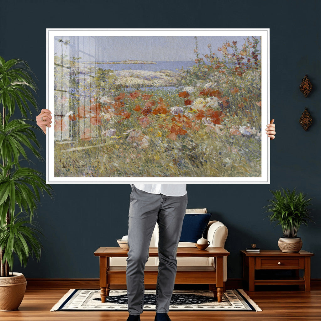 Childe Hassam Celia Thaxter Garden Canvas | 1890 American Impressionist Print