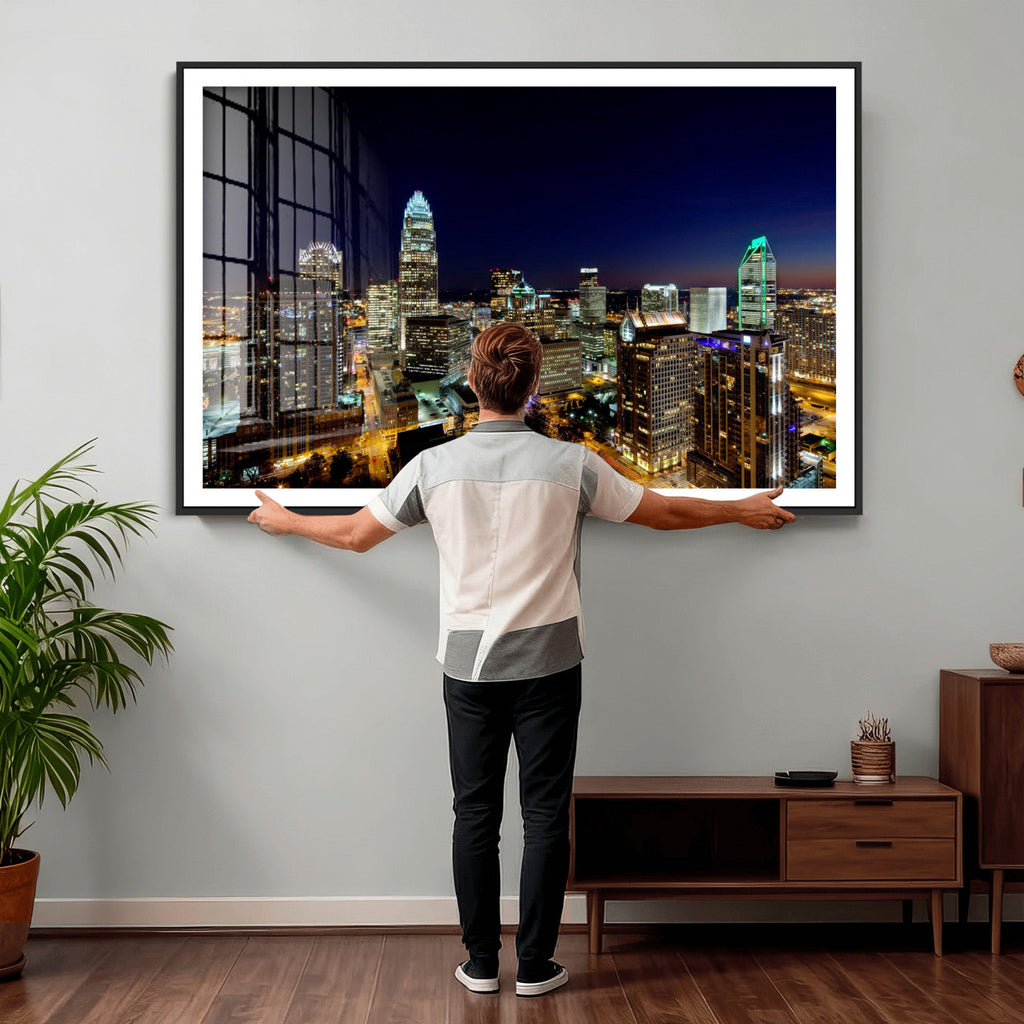 Atlanta Skyline Wall Art Canvas Print | Modern Cityscape