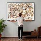Farmhouse Bighorn Sheep Wall Art Canvas Print