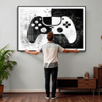 Abstract Gaming Controller Wall Art Canvas Print