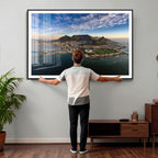 Cape Town Wall Art Canvas Print | Table Mountain Coastal Skyline Panorama