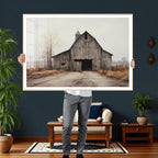 Farmhouse Rustic Barn Wall Art Canvas Print, Framed and Ready to Hang