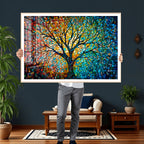 Yggdrasil Tree of Life Wall Art Print | Mosaic Style Canvas Wall Art
