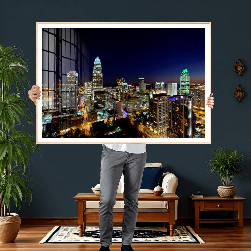 Atlanta Skyline Wall Art Canvas Print | Modern Cityscape
