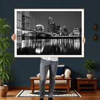 Austin Skyline Wall Art Canvas Print, Austin Downtown Night Cityscape