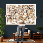Farmhouse Bighorn Sheep Wall Art Canvas Print